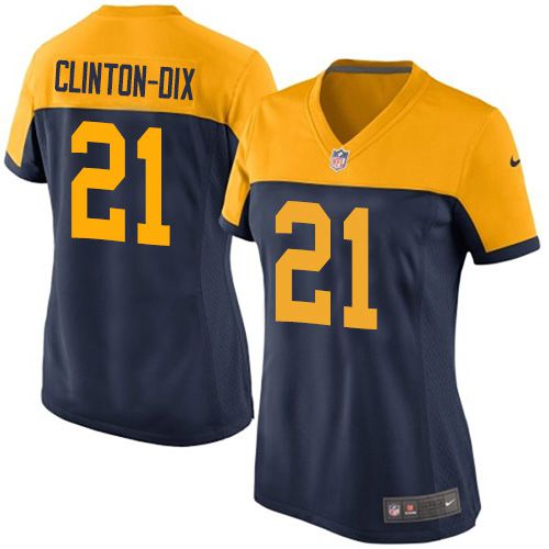 Nike Packers #21 Ha Ha Clinton-Dix Navy Blue Alternate Women's Stitched NFL New Elite Jersey
